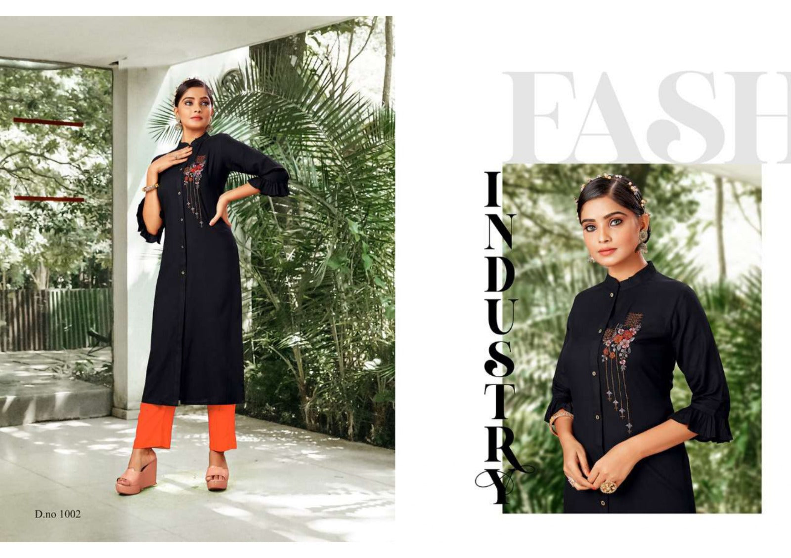 2 Piece Rayon Log Kurti Set Festival Combo (5 Pcs Set)