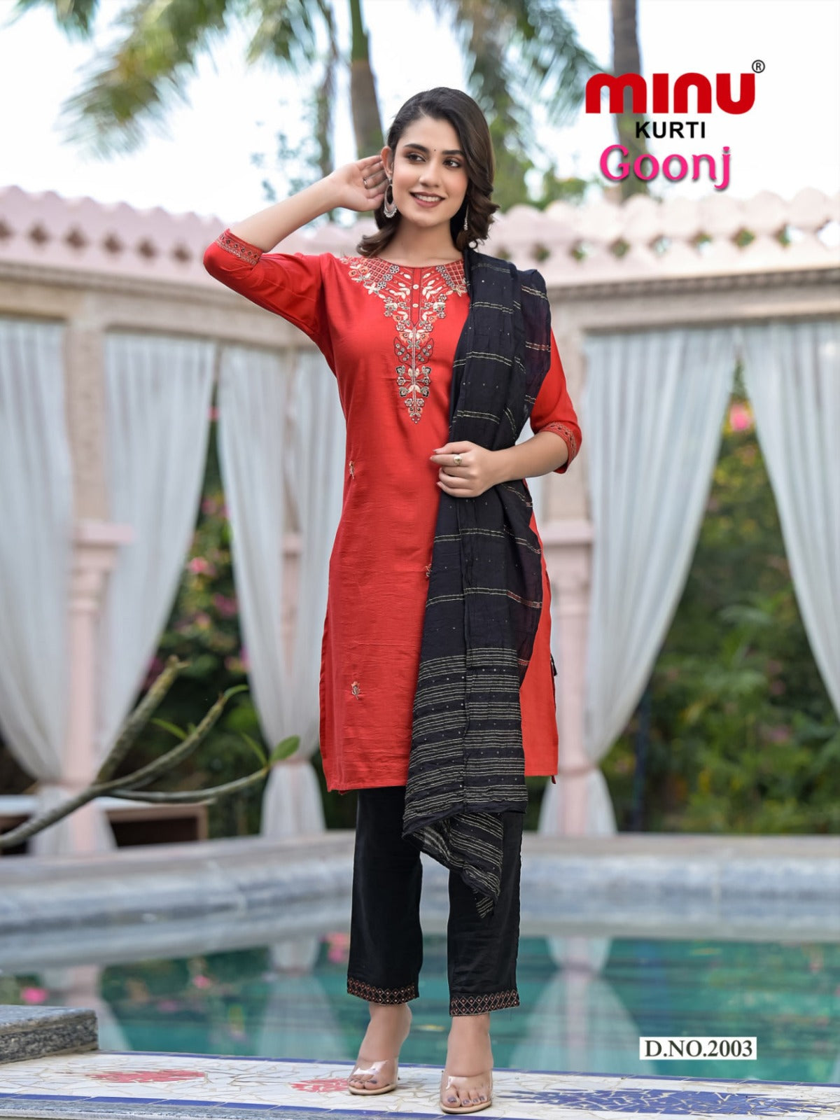 3 Piece Silk Kurti Set Goonj (Vol-2) - 6 Pcs Set