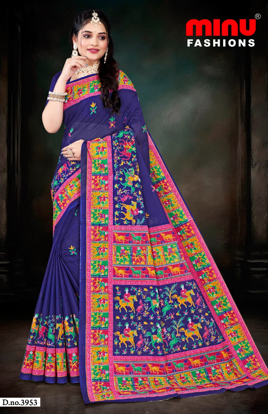 Printed Cotton Saree Hi Demand (Vol-7) - 8 Pcs Set