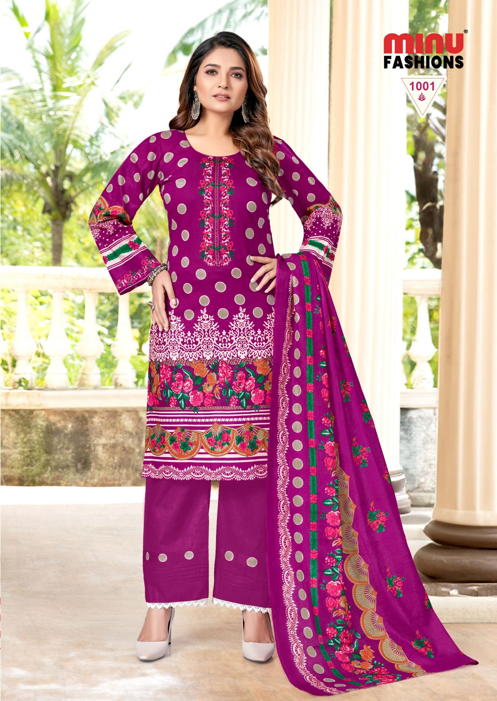 Printed Cotton Unstitched Salwar Suit Karachi (Special Rate) - 6 Pcs Set