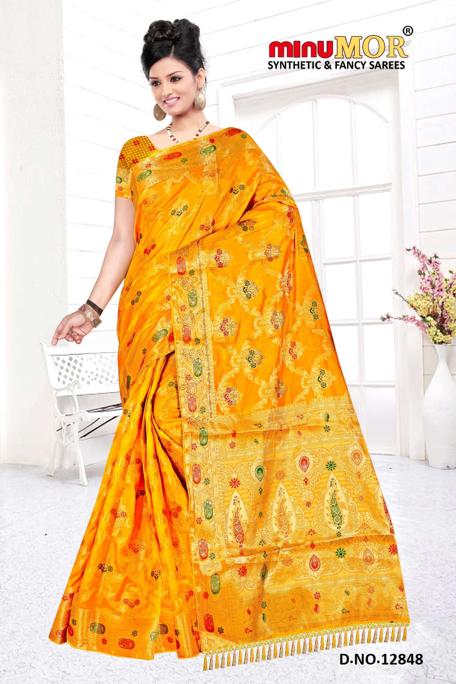 Fancy Saree Madhavi Dola (BP) - 6 Pcs Set