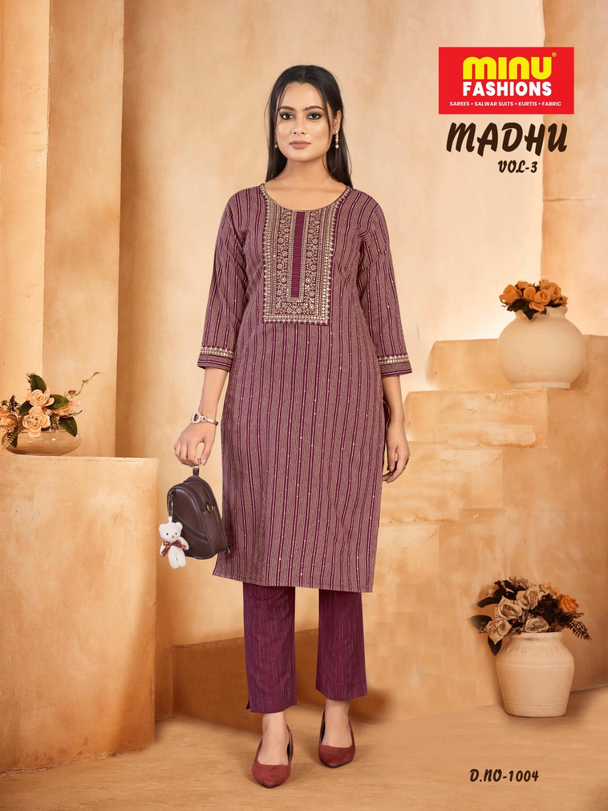 2 Piece Cotton Kurti Set Madhu Combo (Vol-3) - 4 Pcs Set
