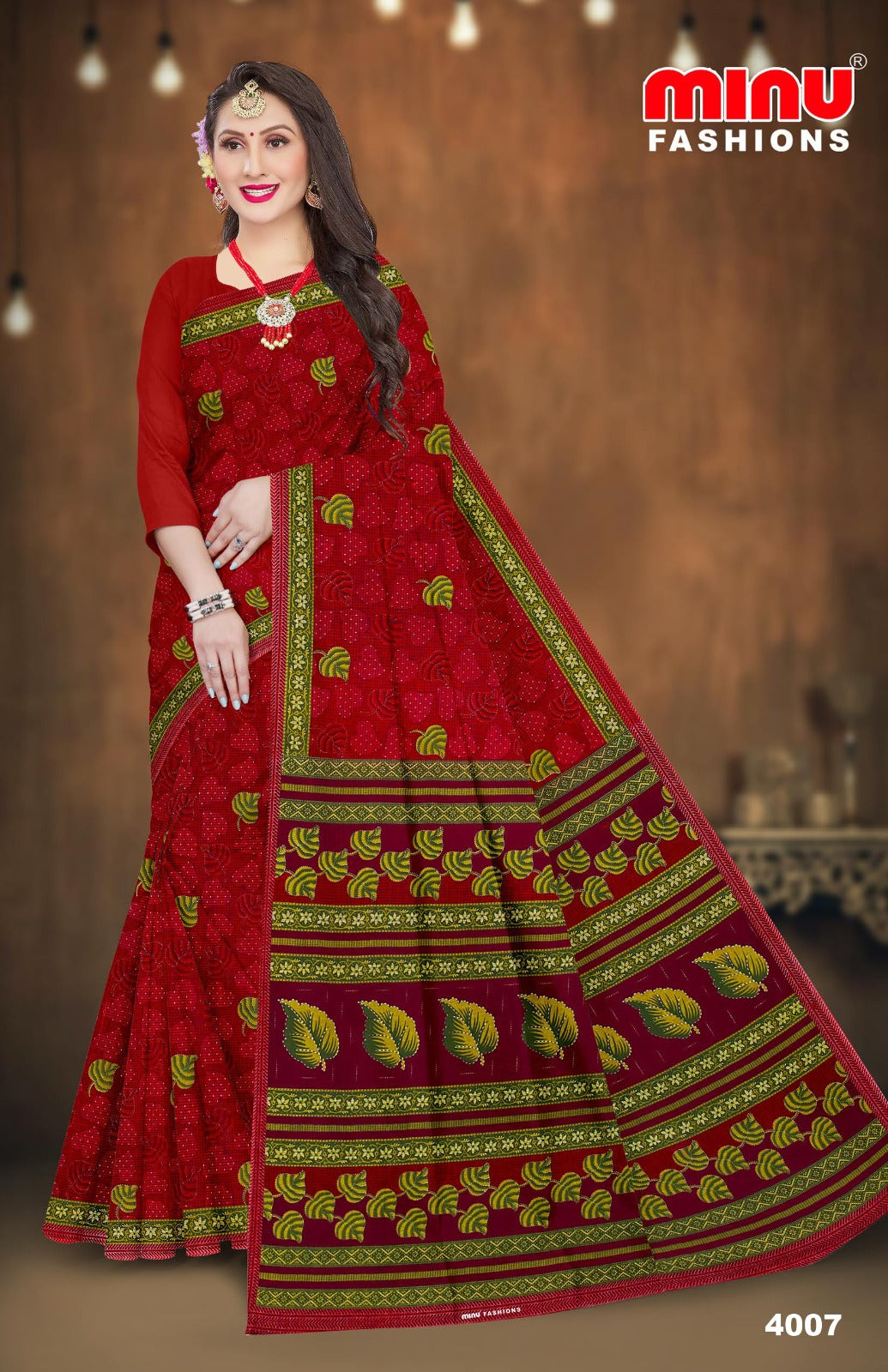 Printed Cotton Saree Malaika (Vol-44) (Special Rate) - 10 Pcs Set