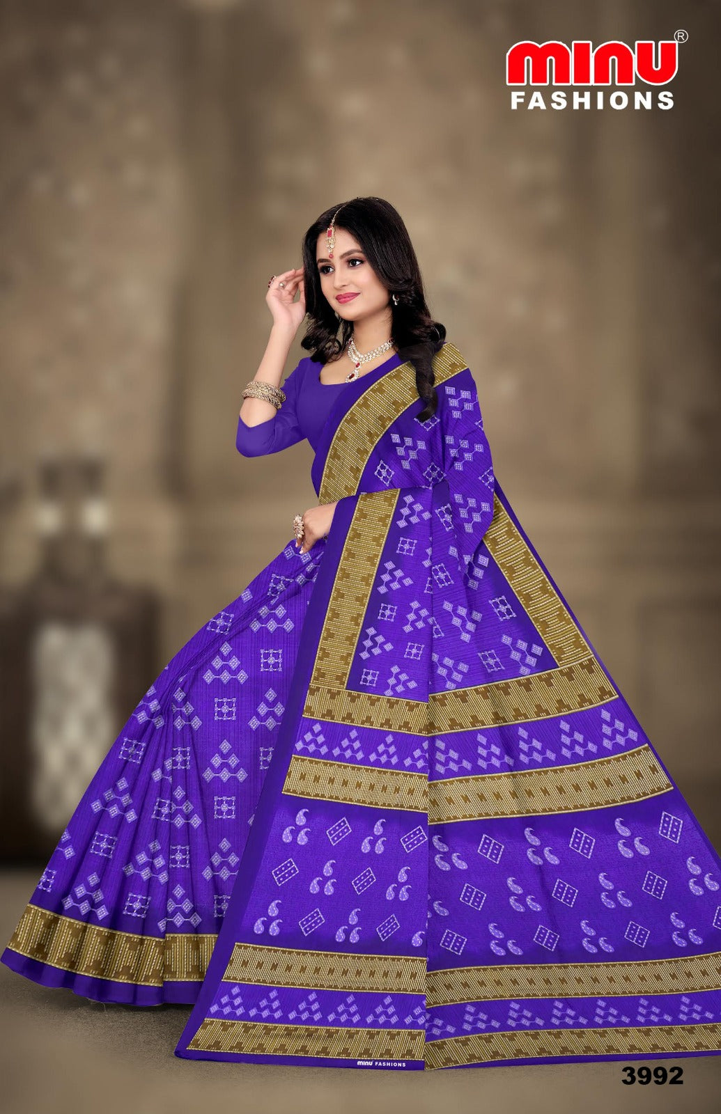 Printed Cotton Saree Malaika (Vol-45) (Special Rate) - 10 Pcs Set