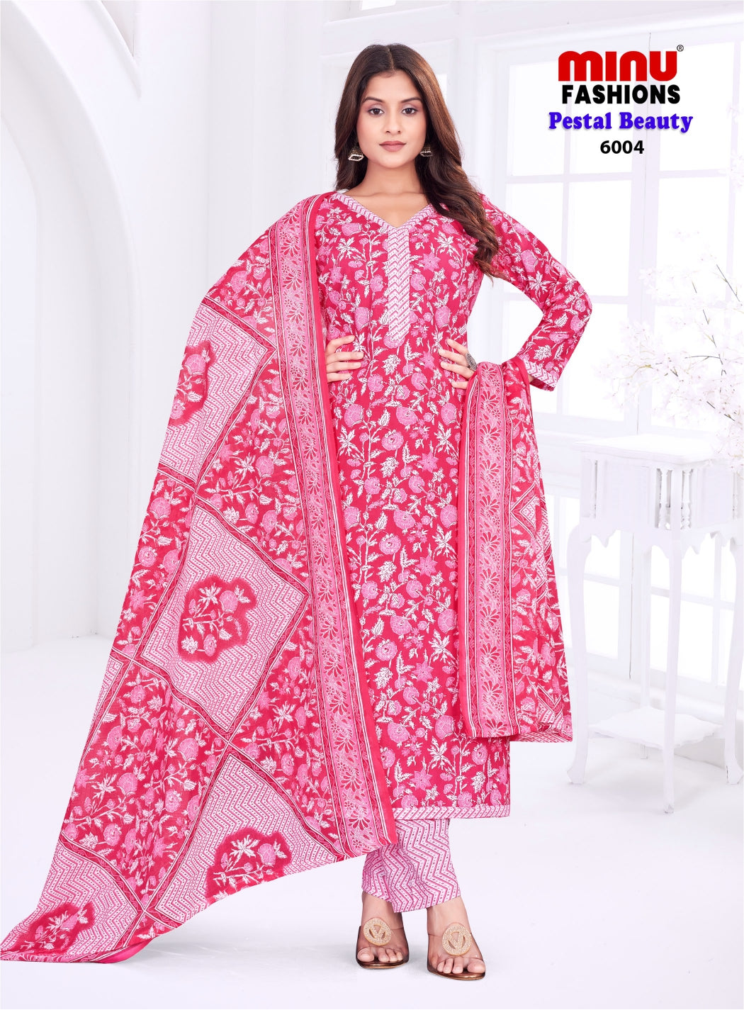 Printed Cotton Unstitched Salwar Suit Pestal Beauty Vol-6 (Special Rate) - 10 Pcs Set
