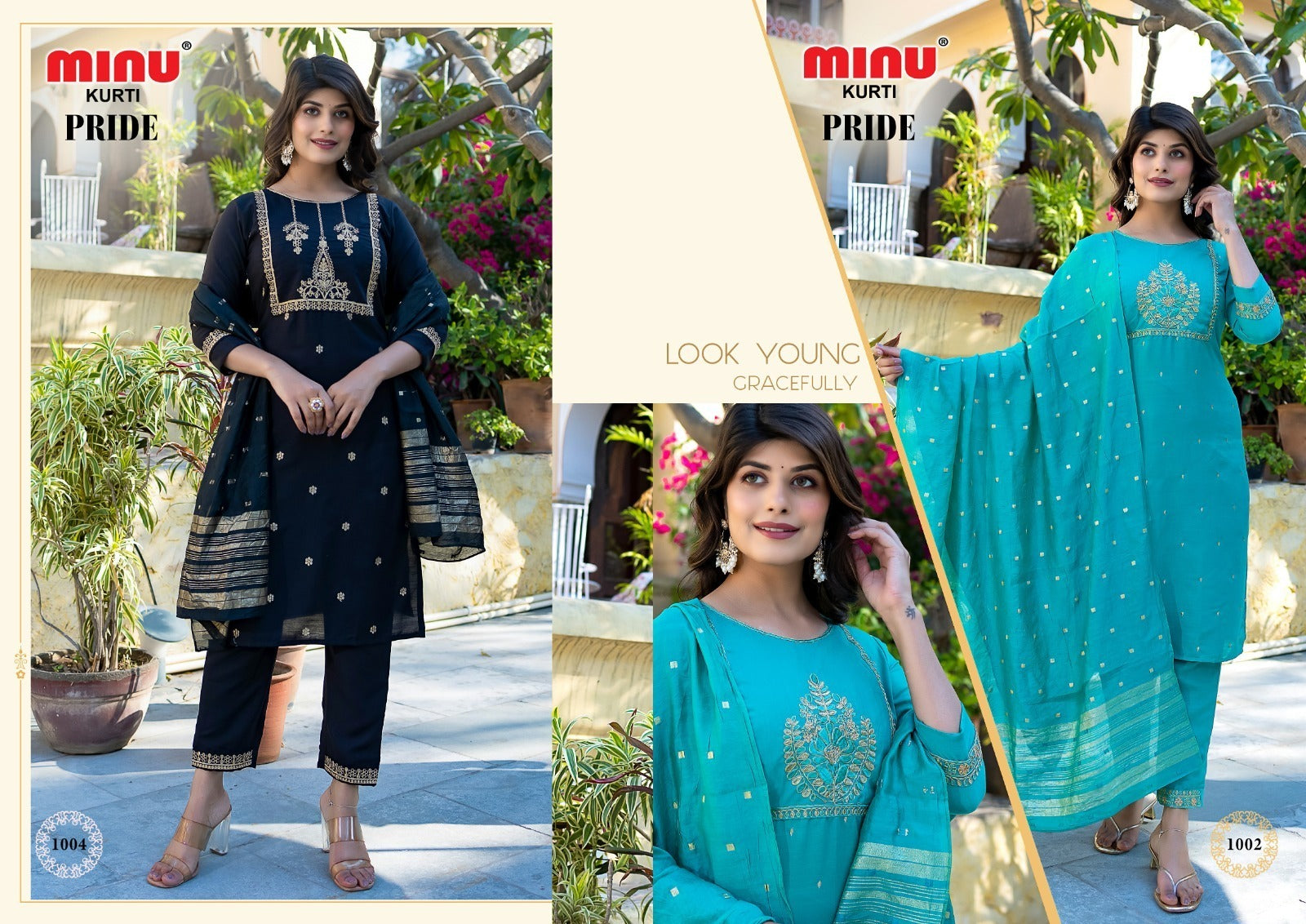 3 Piece Rayon Long Kurti Set Pride Combo - 6 Pcs Set