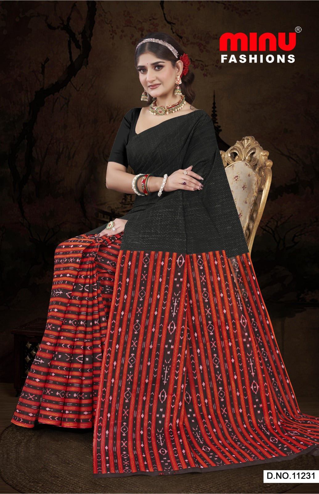 Malai Cotton Saree Raasa (Vol-11) - 8 Pcs Set