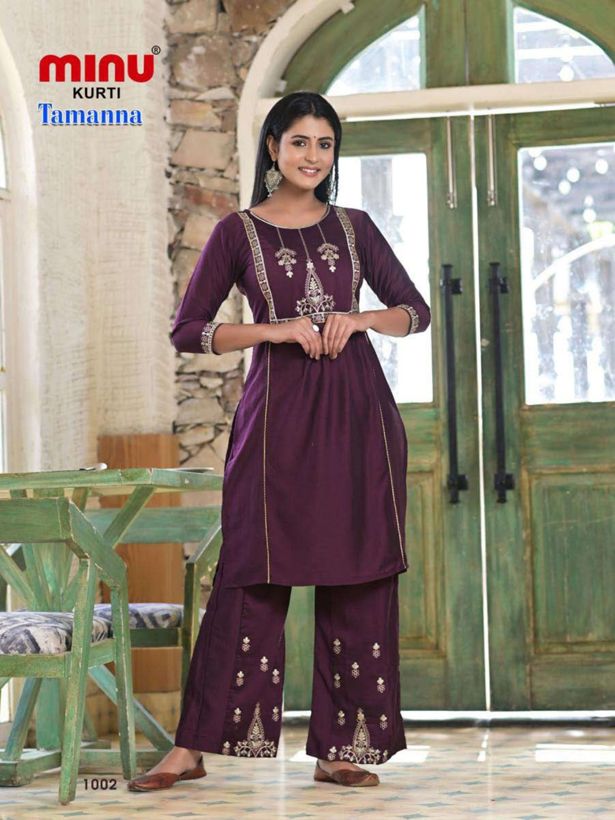 2 Piece Rayon Kurti Set Tamanna Combo - 4 Pcs Set