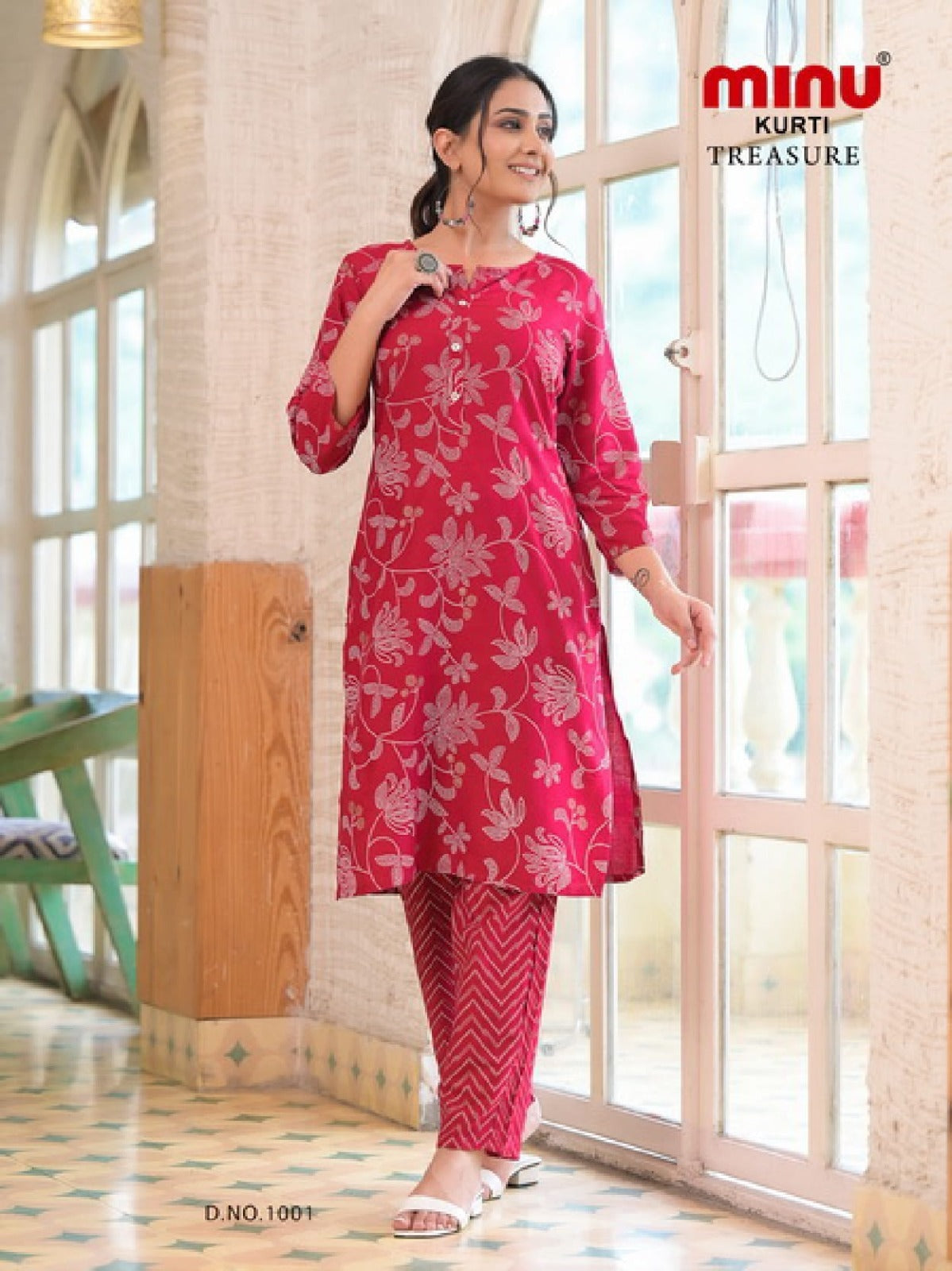 2 Piece Cotton Kurti Set Treasure Combo - 6 Pcs Set