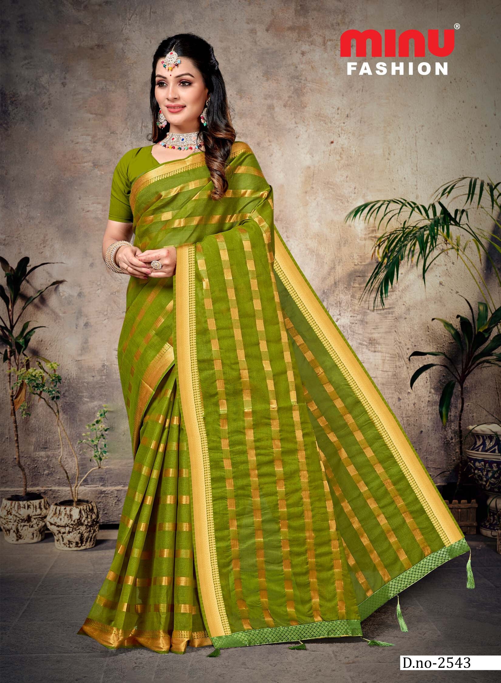 Embroidered Saree Gold Biscuit EMB (Special Rate) (8P)