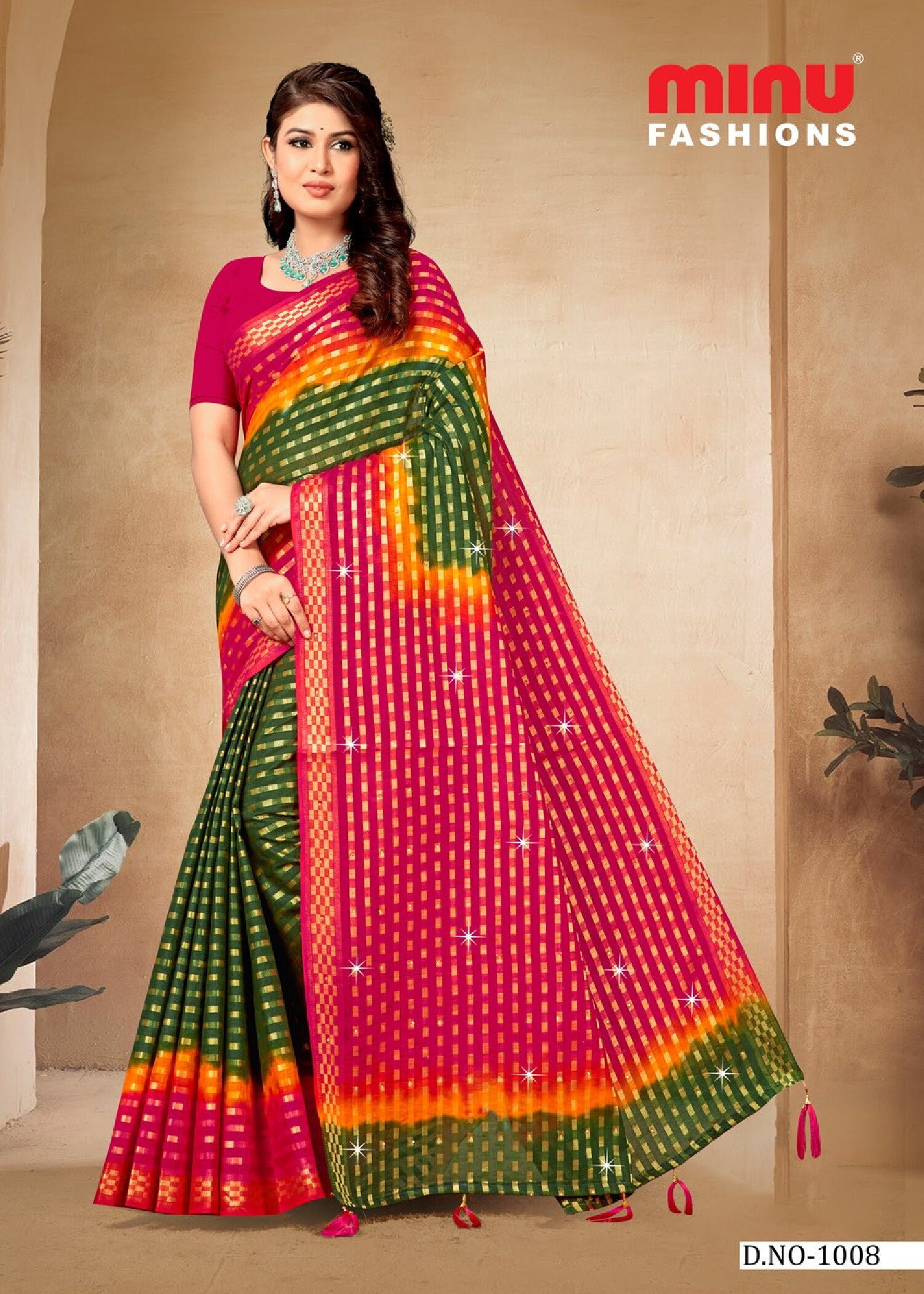 Embroidered Saree Sona EMB (Special Rate) (10P)