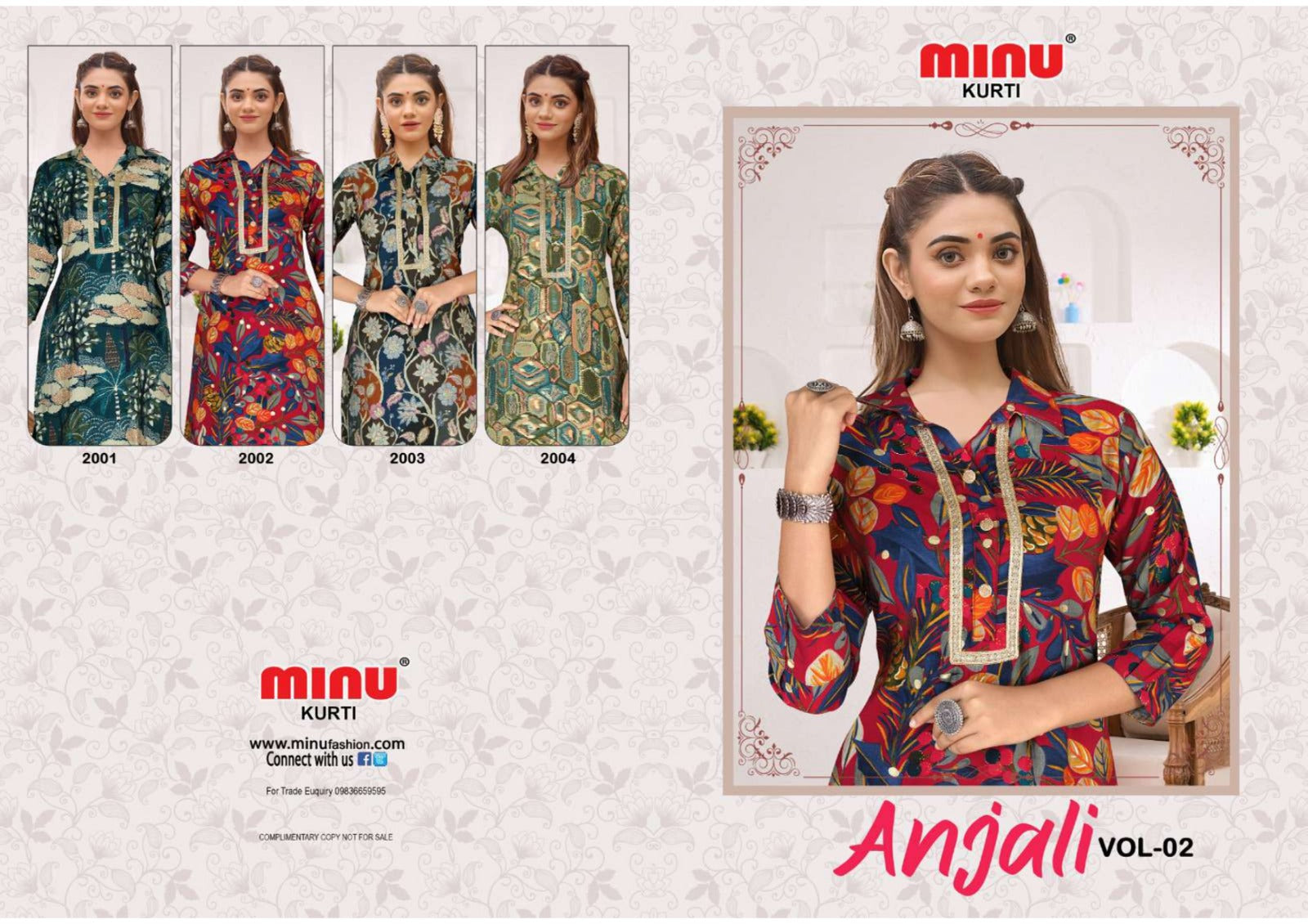 2 Piece Rayon Cord Set Anjali (Vol-2) - 4 Pcs Set