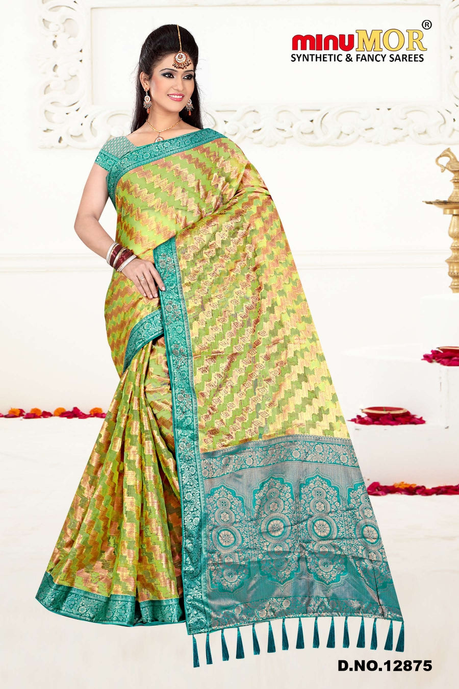 Fancy Saree Dharma (Design_12875) (BP) - 6 Pcs Set