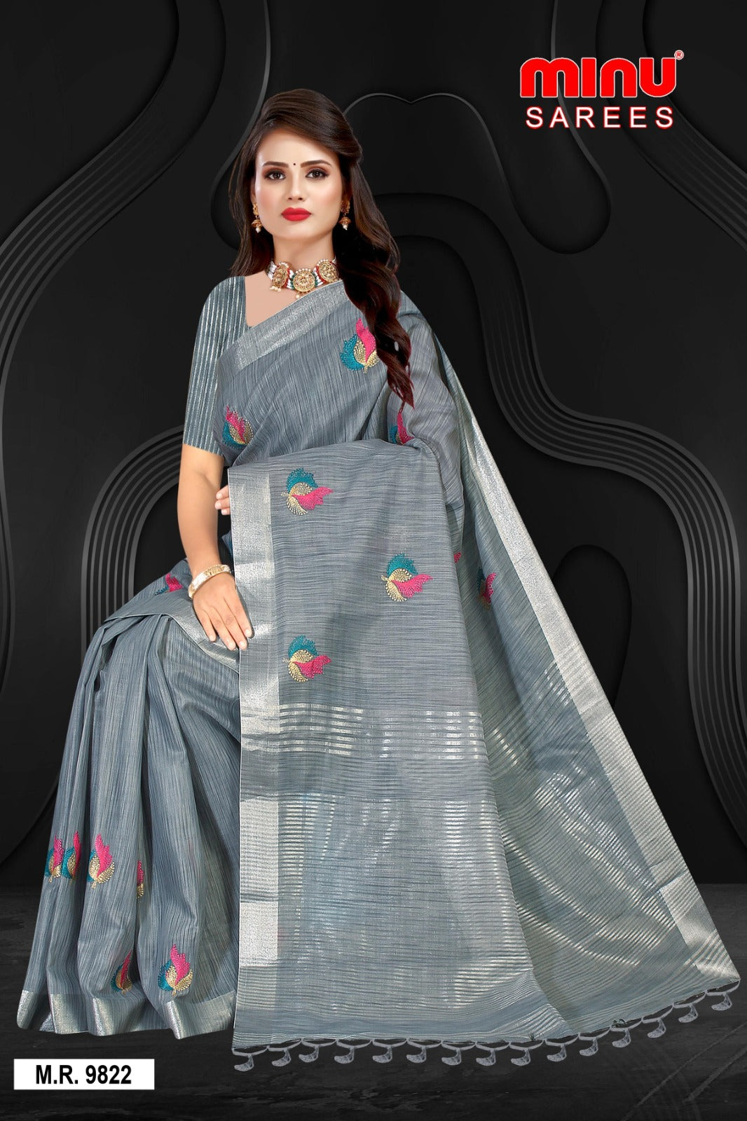 Fancy Saree Maharani - 6 Pcs Set