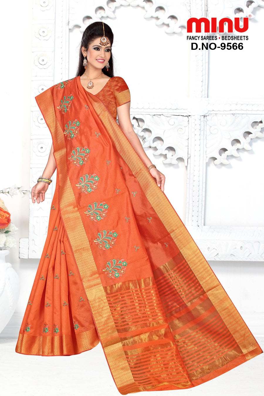 Fancy Saree Mamta Art (BP) - 8 Pcs Set