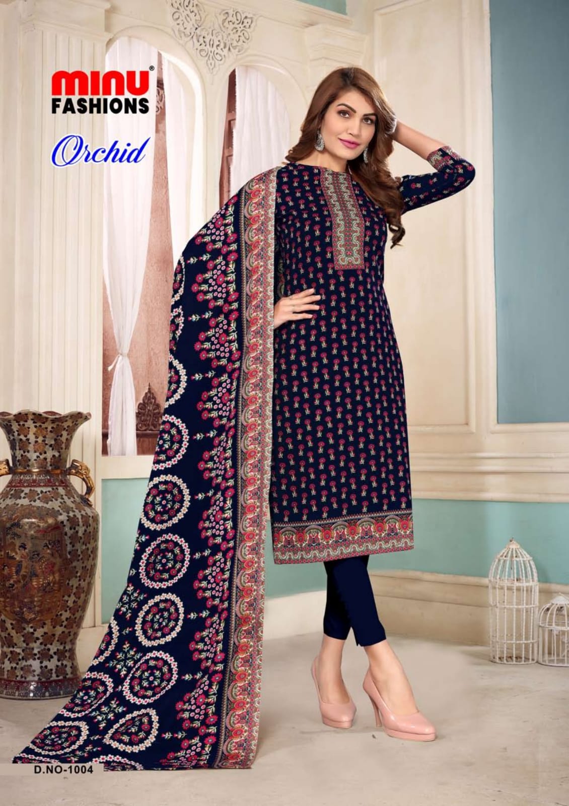 Unstitched Winter Suit Orchid (Special Rate) - 8 Pcs Set