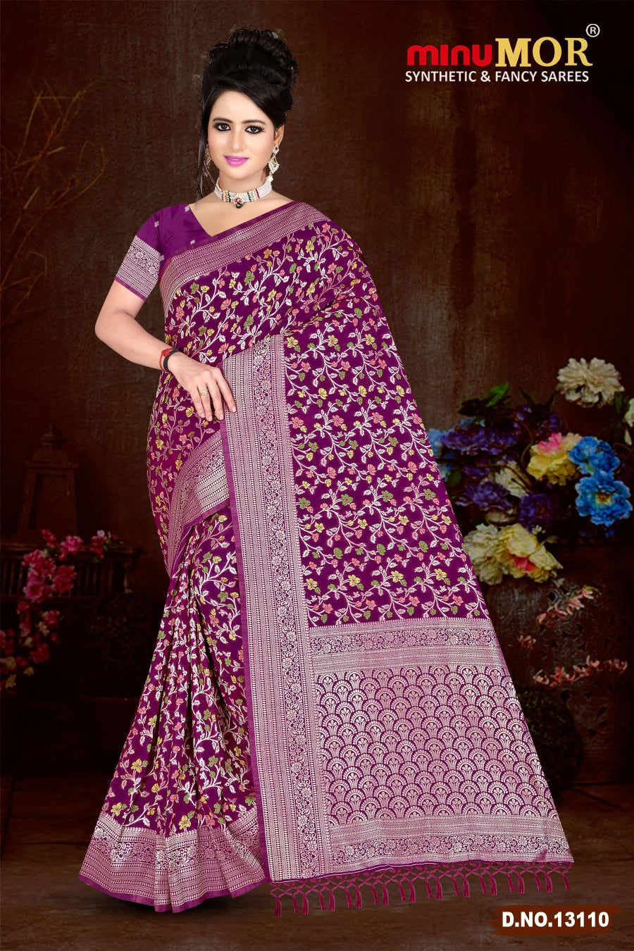 Fancy Saree Soft Pashmina (BP) - 6 Pcs Set