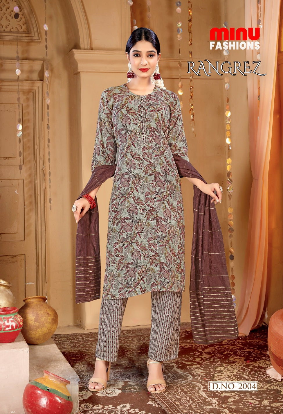 Printed Cotton Stitched Salwar Suit Rangrez (Vol-2) - 10 Pcs Set