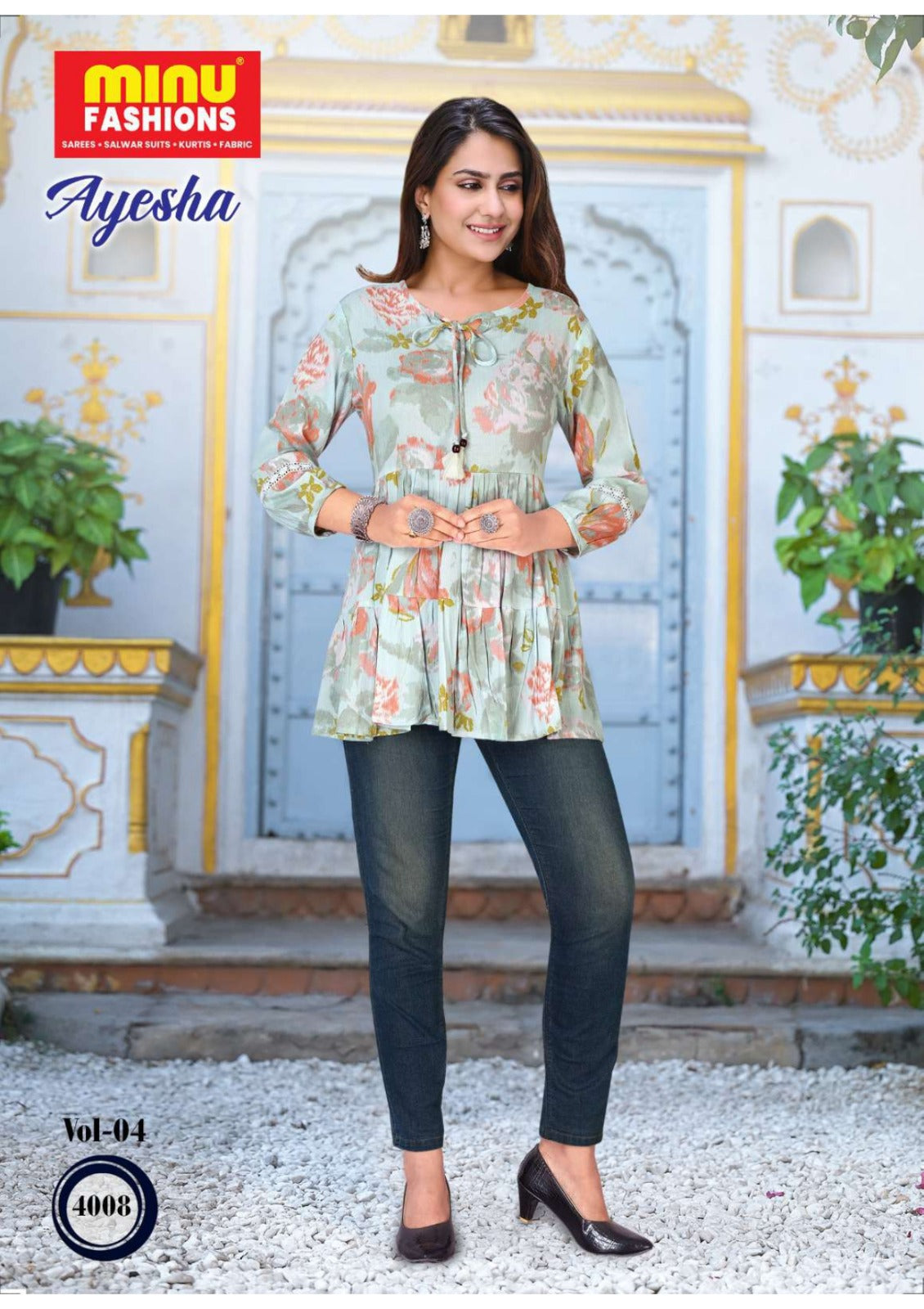 Printed Rayon Kurti Ayesha (Vol-4) - 09 Pcs Set
