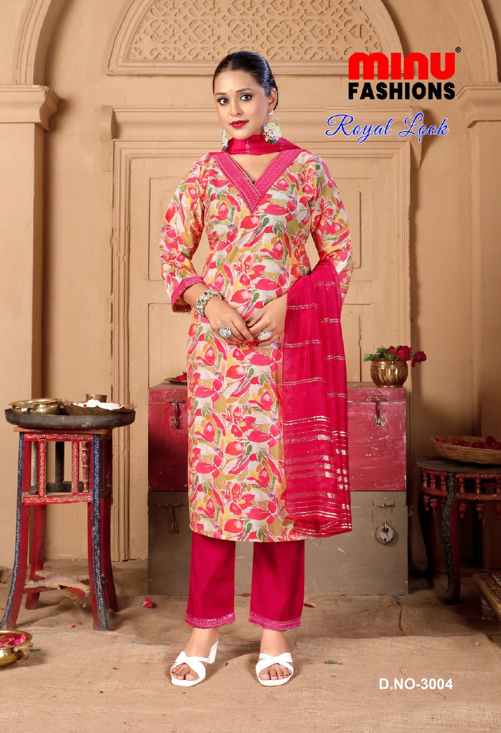 Printed Silk Stitched Salwar Suit Royal Look (Vol-3) - 6 Pcs Set