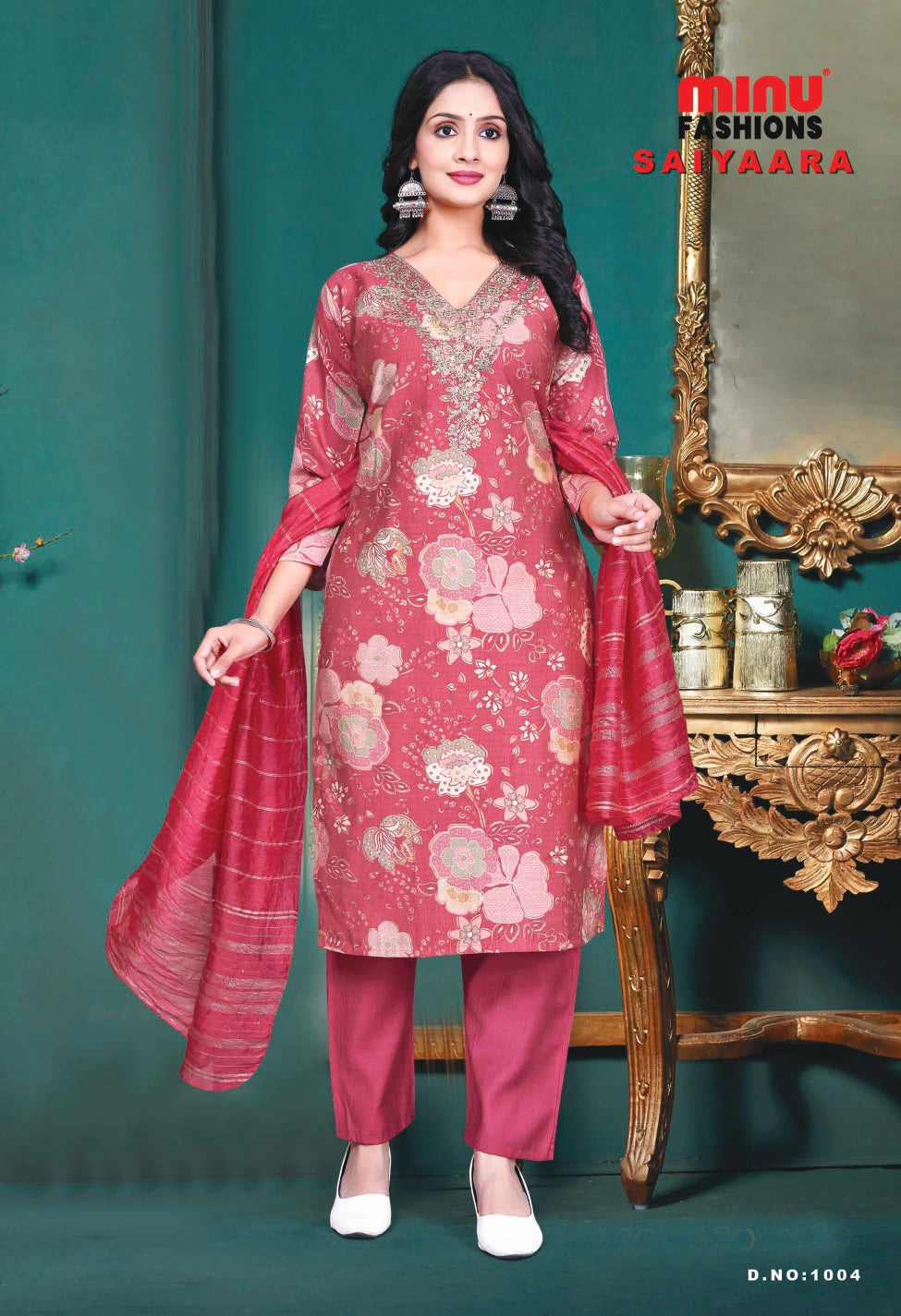 Printed Cotton Stitched Salwar Suit Saiyaara - 8 Pcs Set