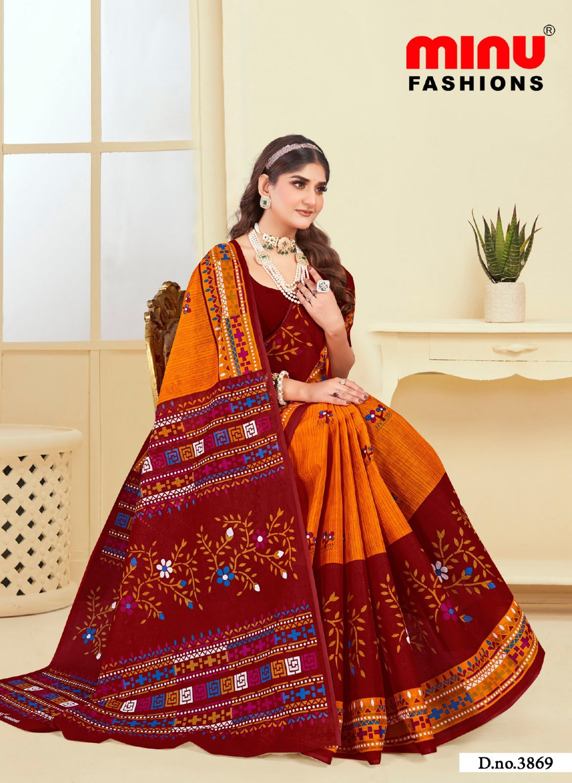Saree Sunheri Cotton (Vol-4) (Special Rate) - 10 Pcs Set