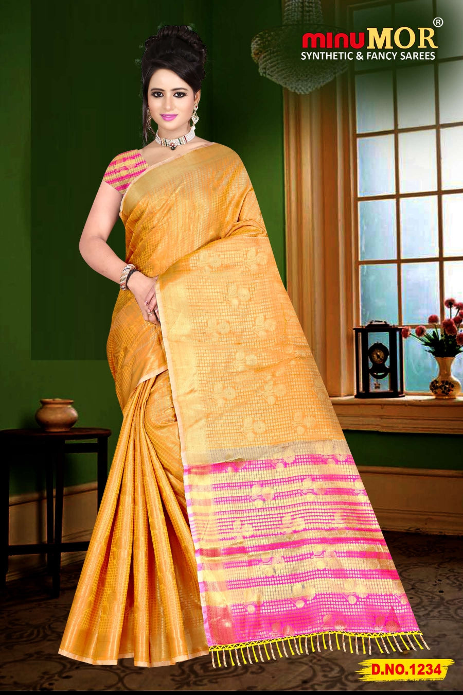 Fancy Saree Sri Devi - 6 Pcs Set