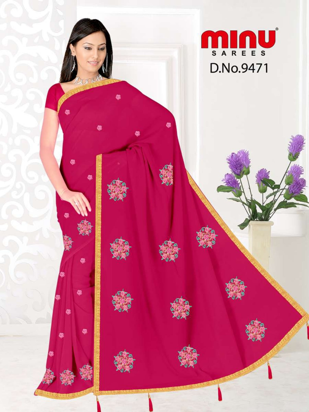 Fancy Saree Tarini Handloom (BP) - 6 Pcs Set