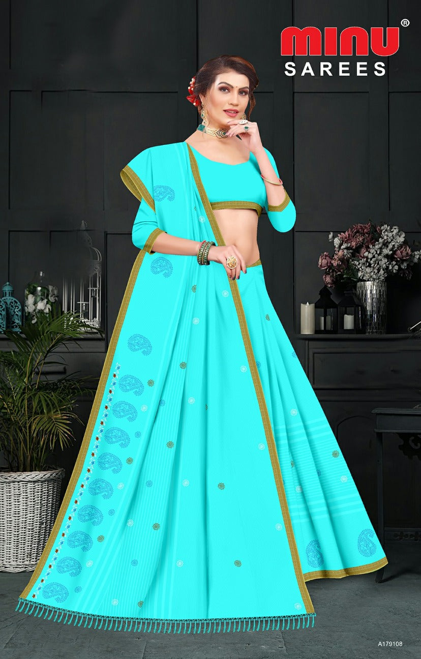 Embroidered Saree- Vanshika (8P)