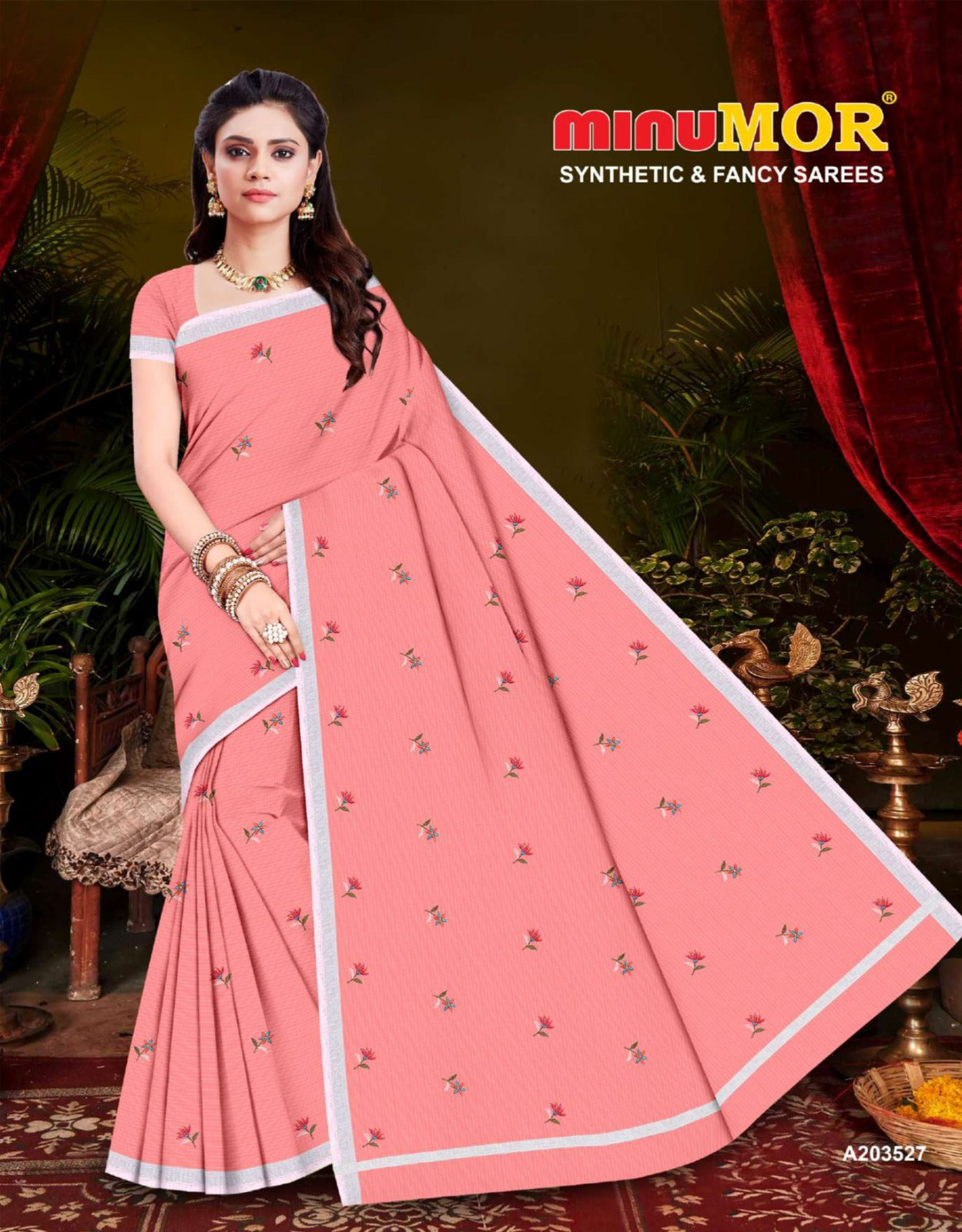 Fancy Saree Chandni Ghar - 6 Pcs Set