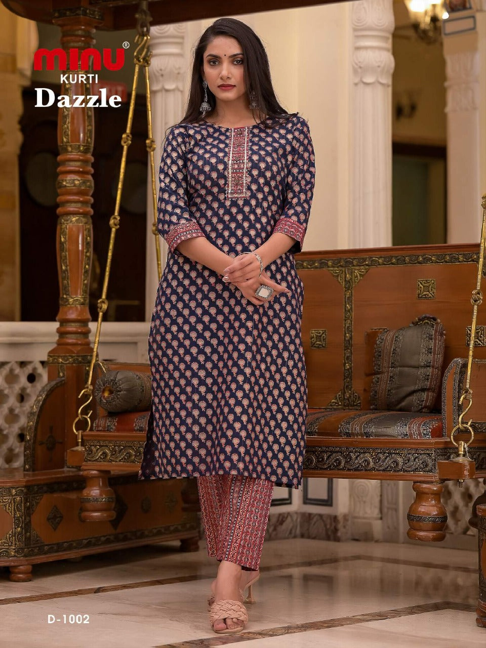 2 Piece Cotton Kurti Set Dazzle Combo - 4 Pcs Set