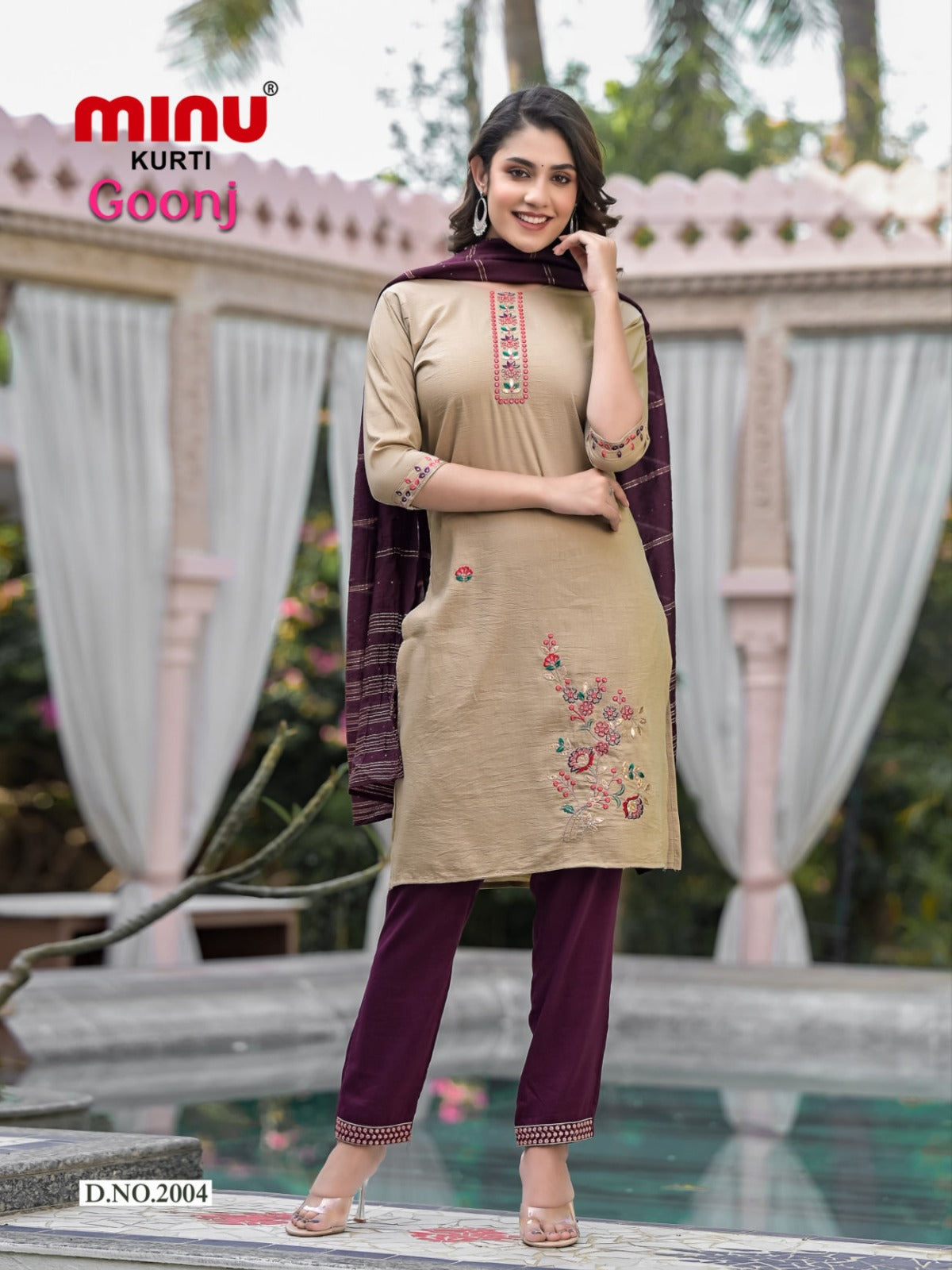 3 Piece Silk Kurti Set Goonj (Vol-2) - 6 Pcs Set