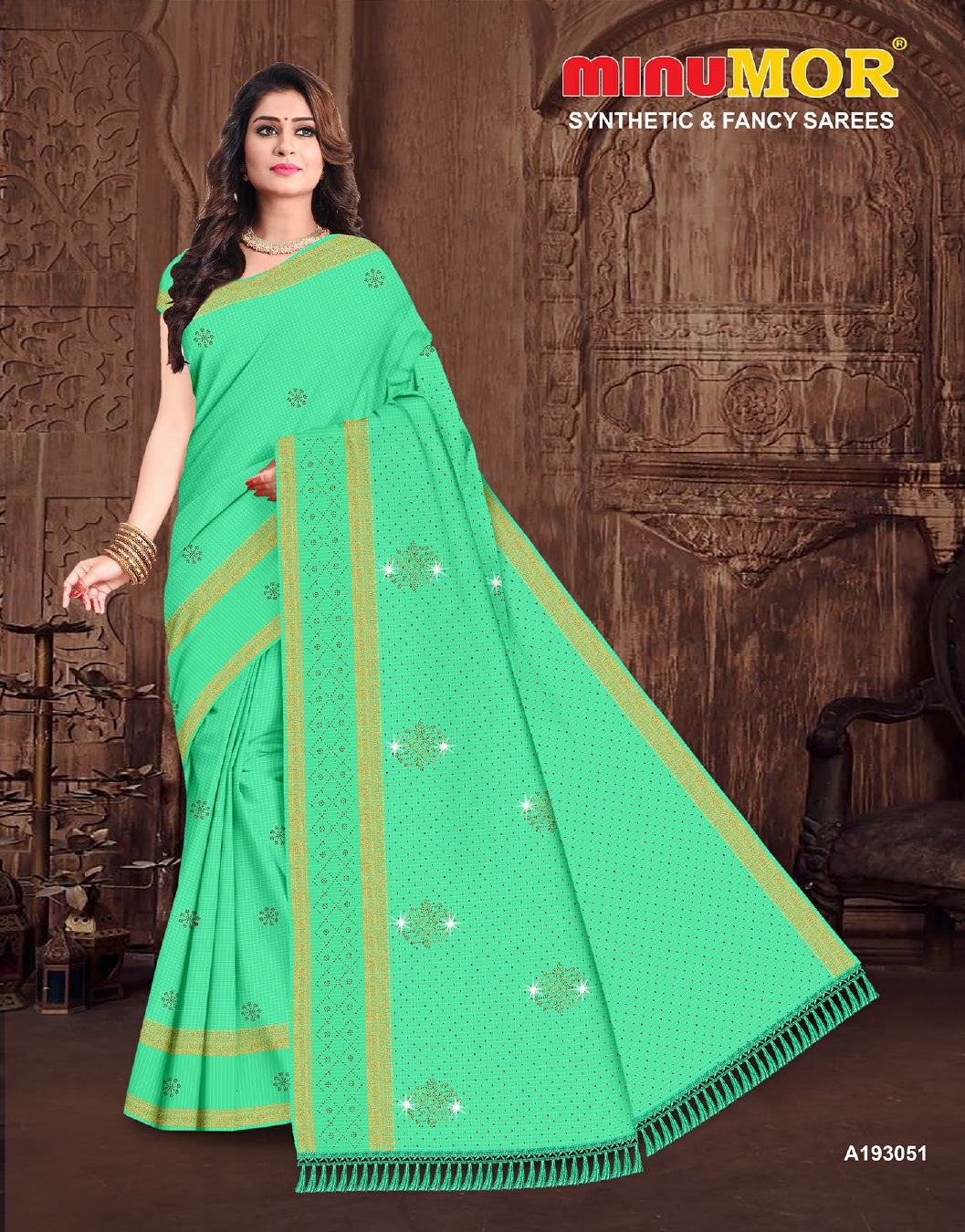 Fancy Saree Kristen Bell (BP) - 6 Pcs Set