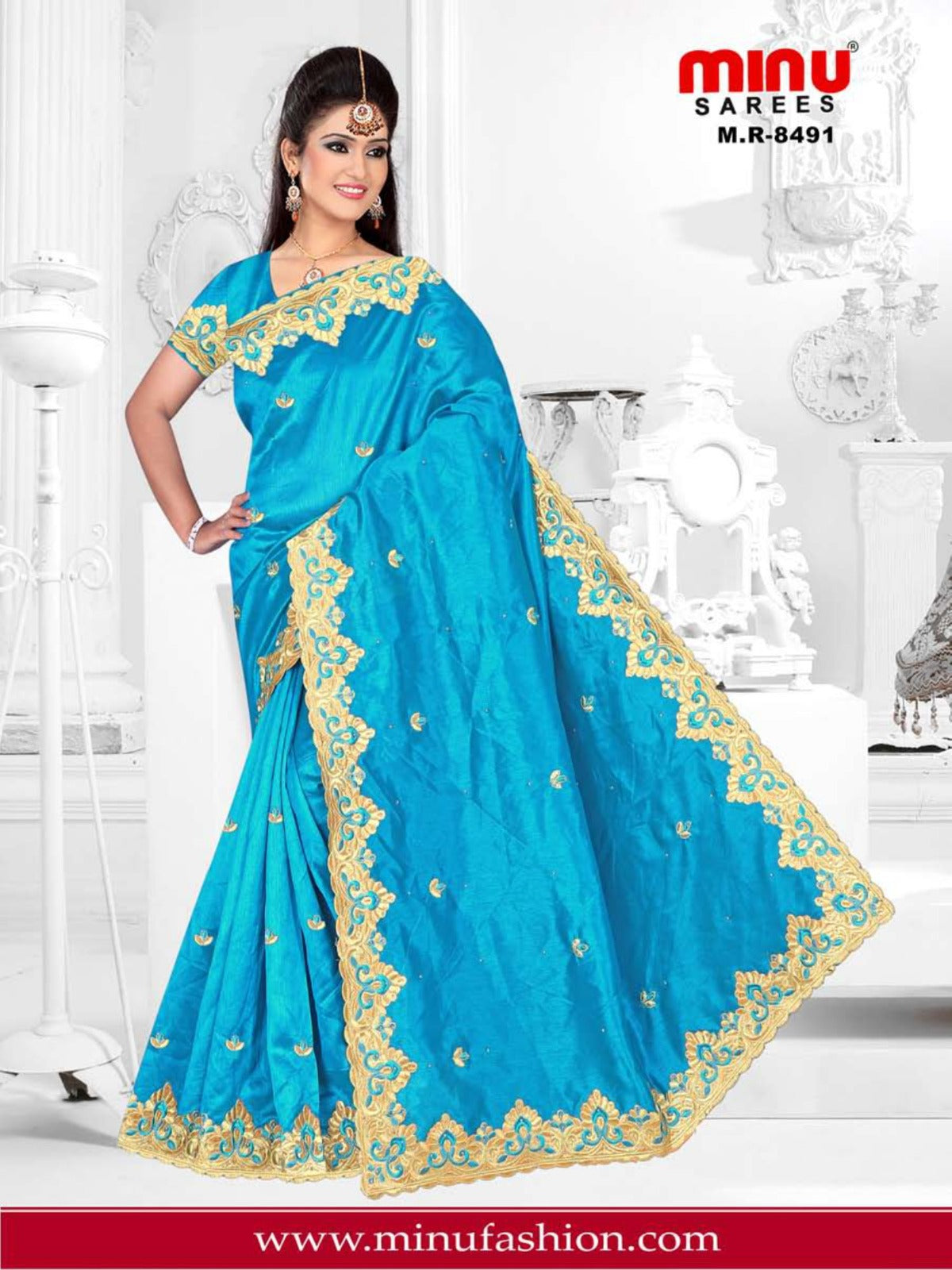 Fancy Saree Mahira (BP) - 6 Pcs Set