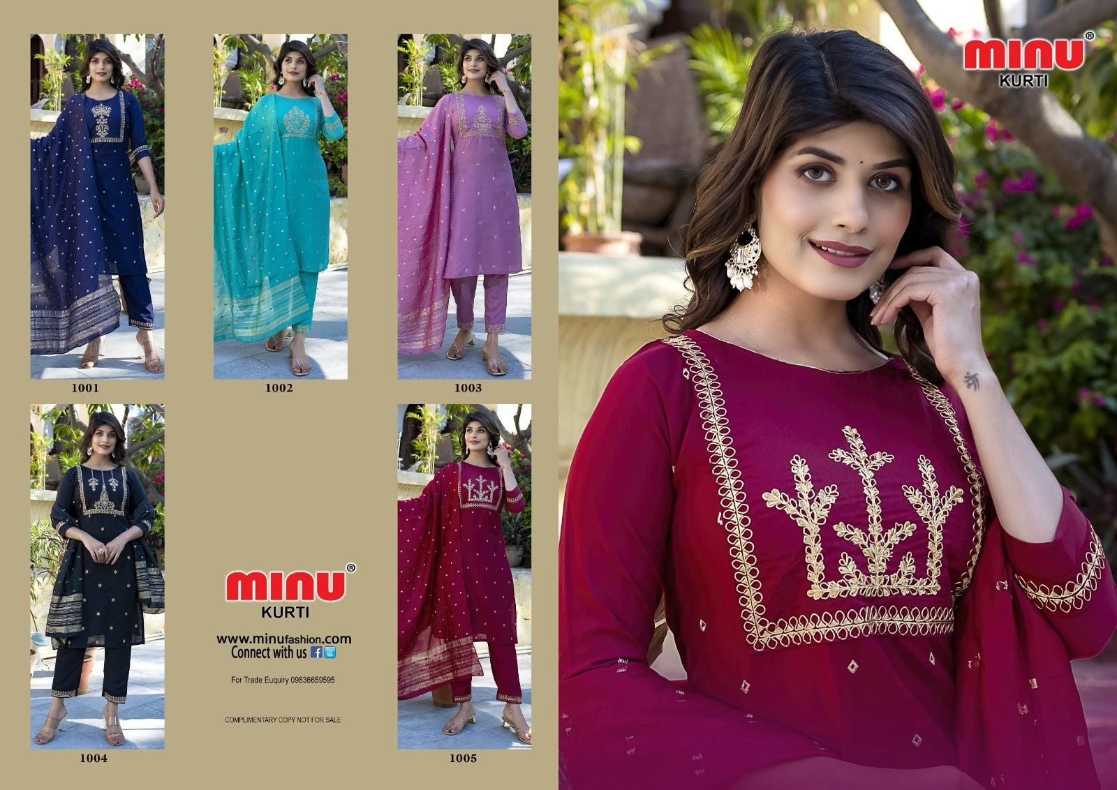3 Piece Rayon Long Kurti Set Pride Combo - 6 Pcs Set