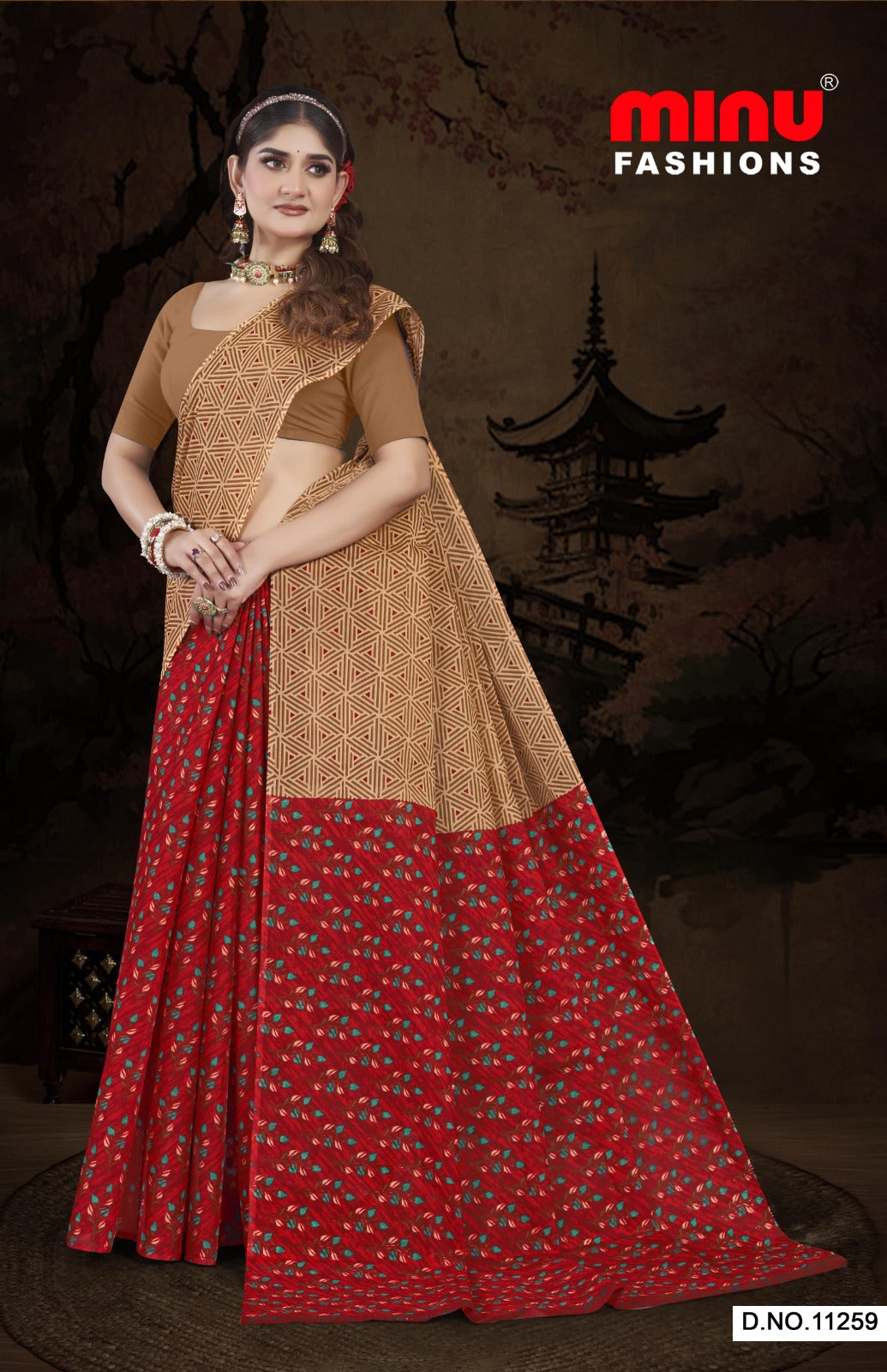 Malai Cotton Saree Raasa (Vol-11) - 8 Pcs Set