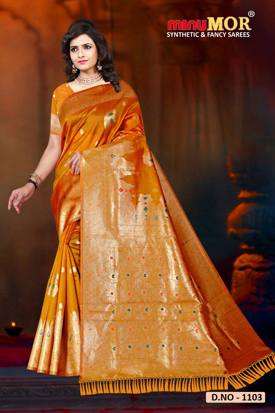 Fancy Saree Rajoori (Design_1101-1106) (BP) - 6 Pcs Set