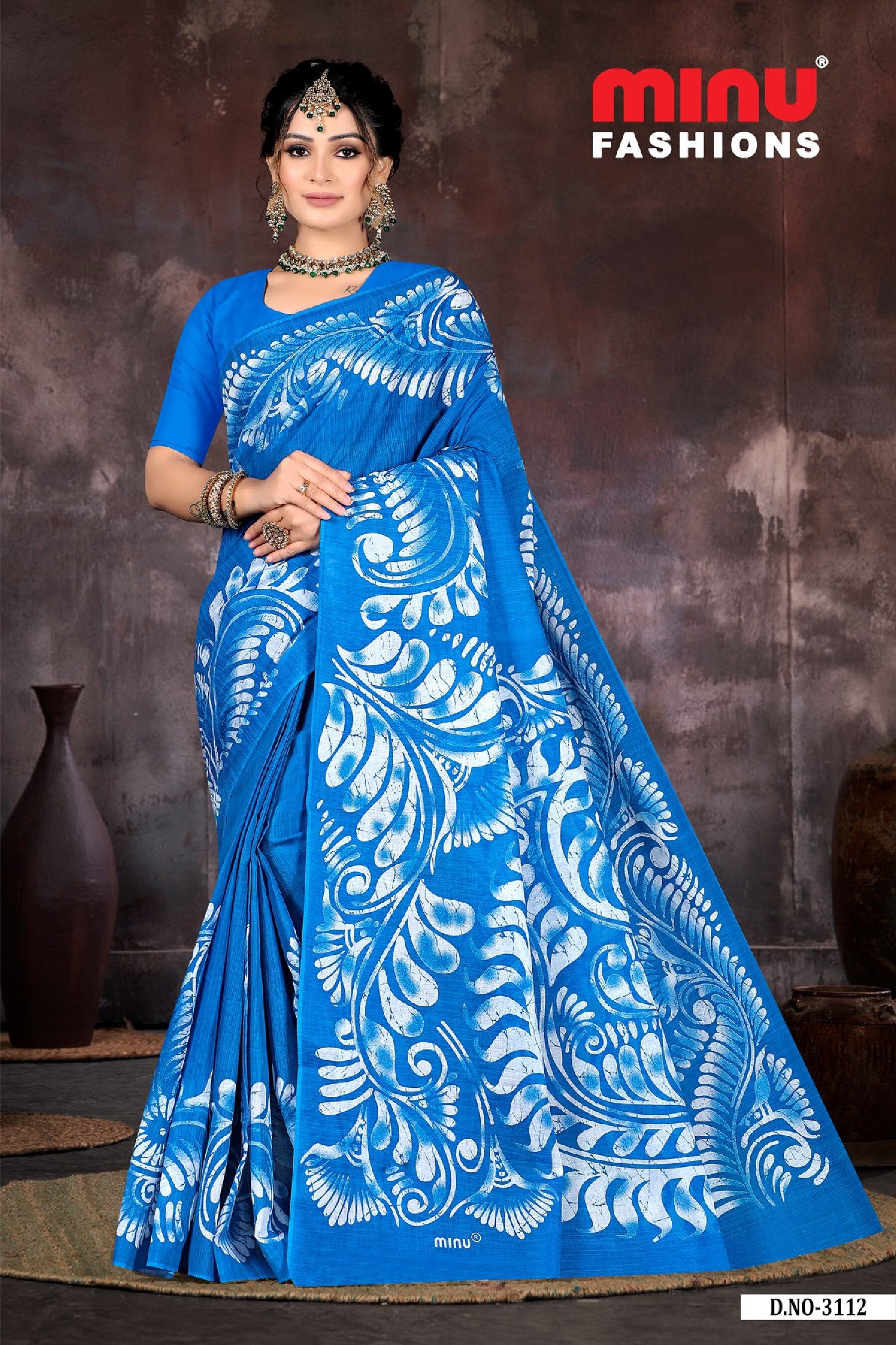 Mohini Saree (Malai Cotton) (8P)