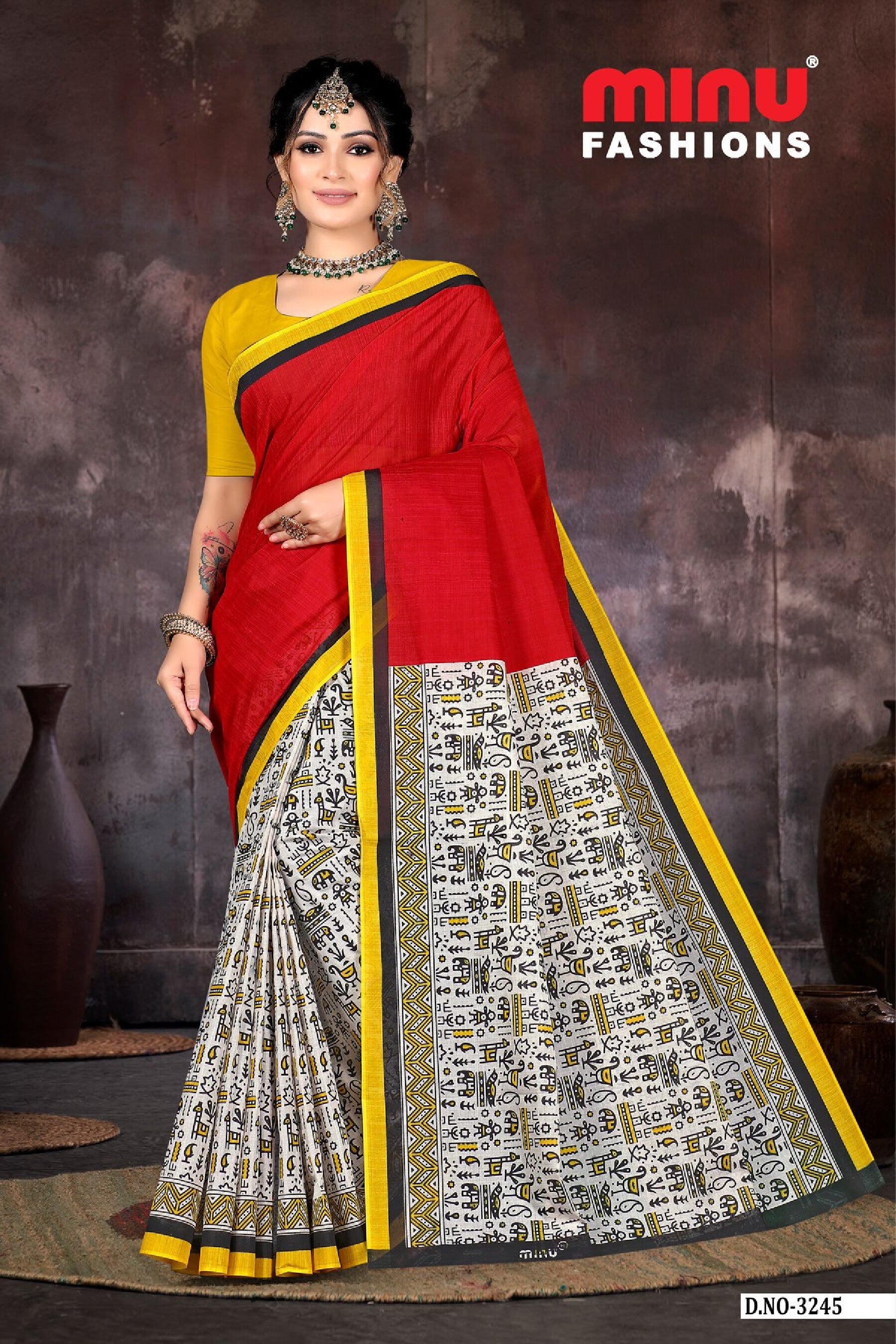 Mohini Saree (Malai Cotton) (8P)