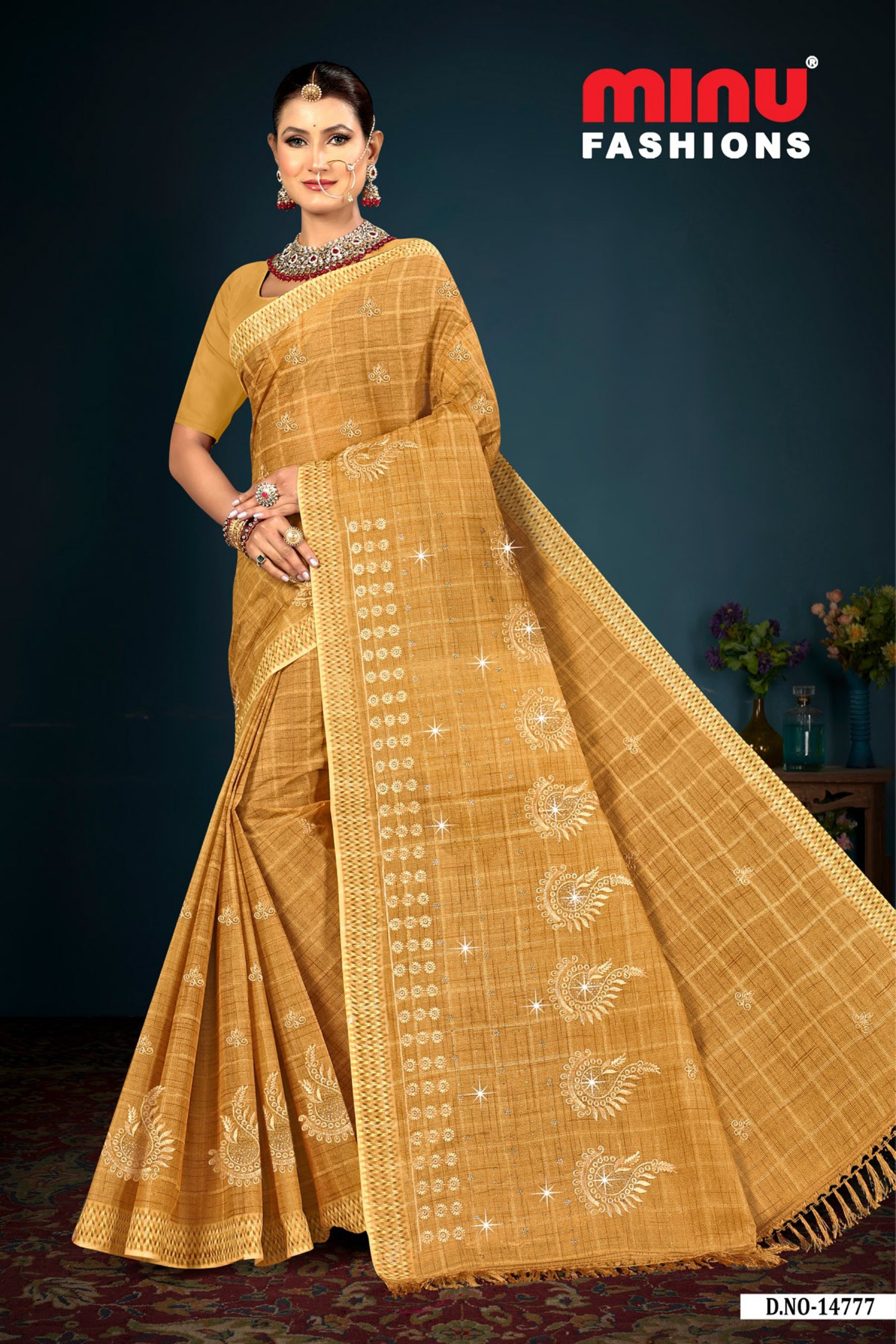 Rupal EMB Saree (Special Rate) (10Pcs)