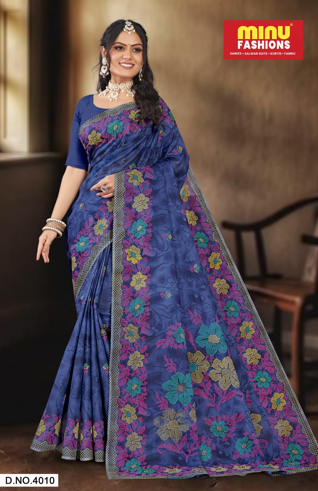 Malai Cotton Saree Dusty Beauty (Vol-4) - 8 Pcs Set