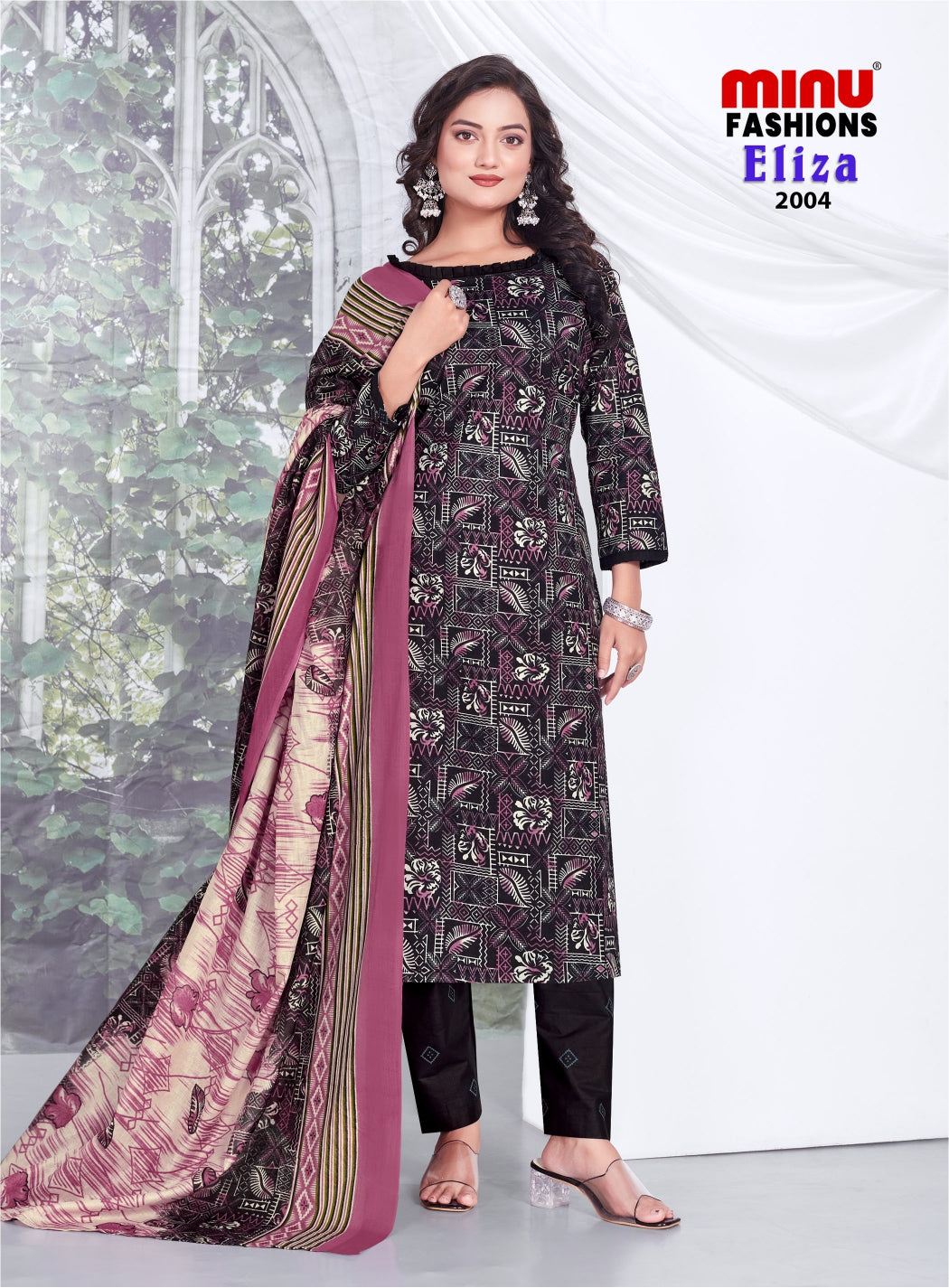 Printed Cotton Unstitched Salwar Suit Eliza Vol-2 (Special Rate) - 10 Pcs Set