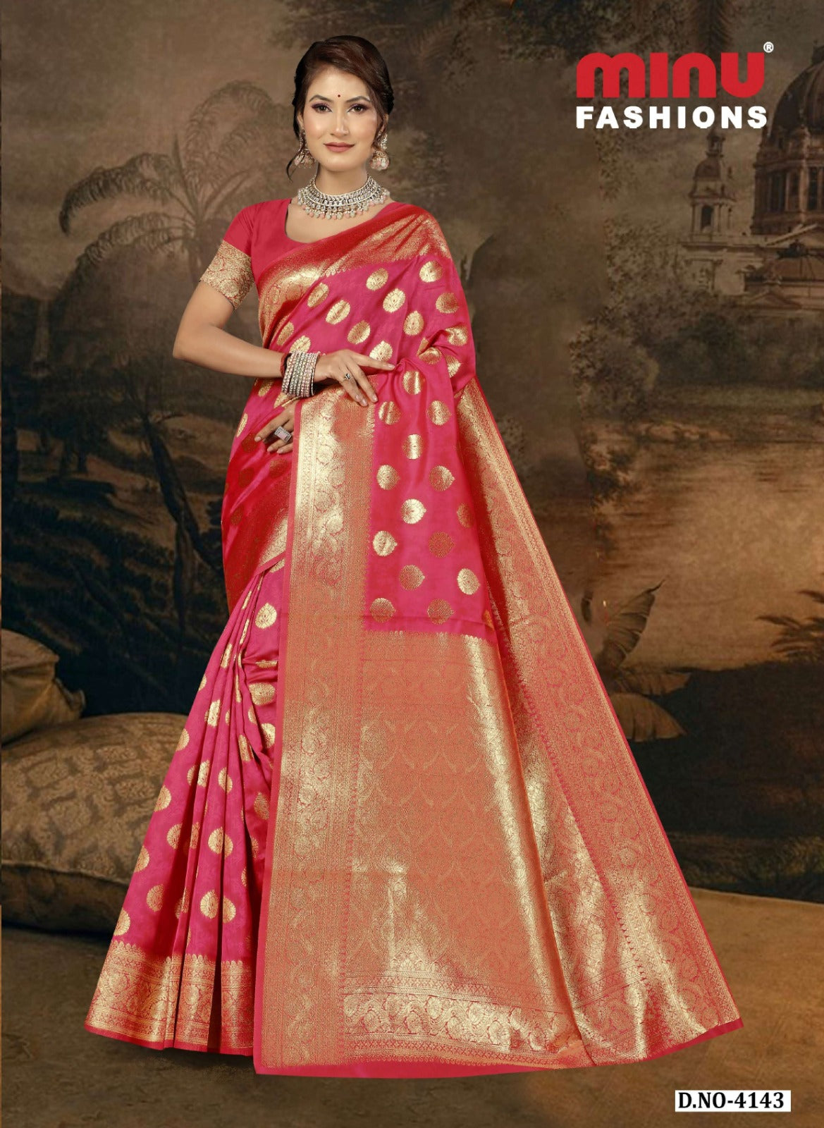 Fancy Saree Jannat (BP) - 8 Pcs Set