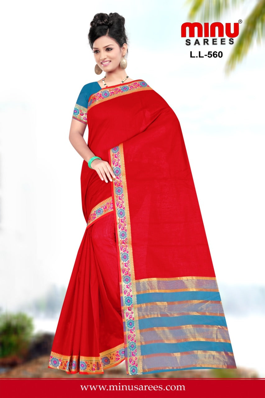 Fancy Saree Ladli Handloom (BP) - 6 Pcs Set