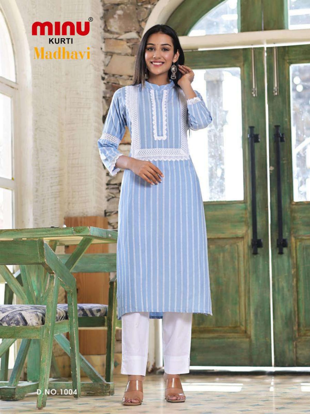 Rayon Long Kurti Madhvi - 5 Pcs Set