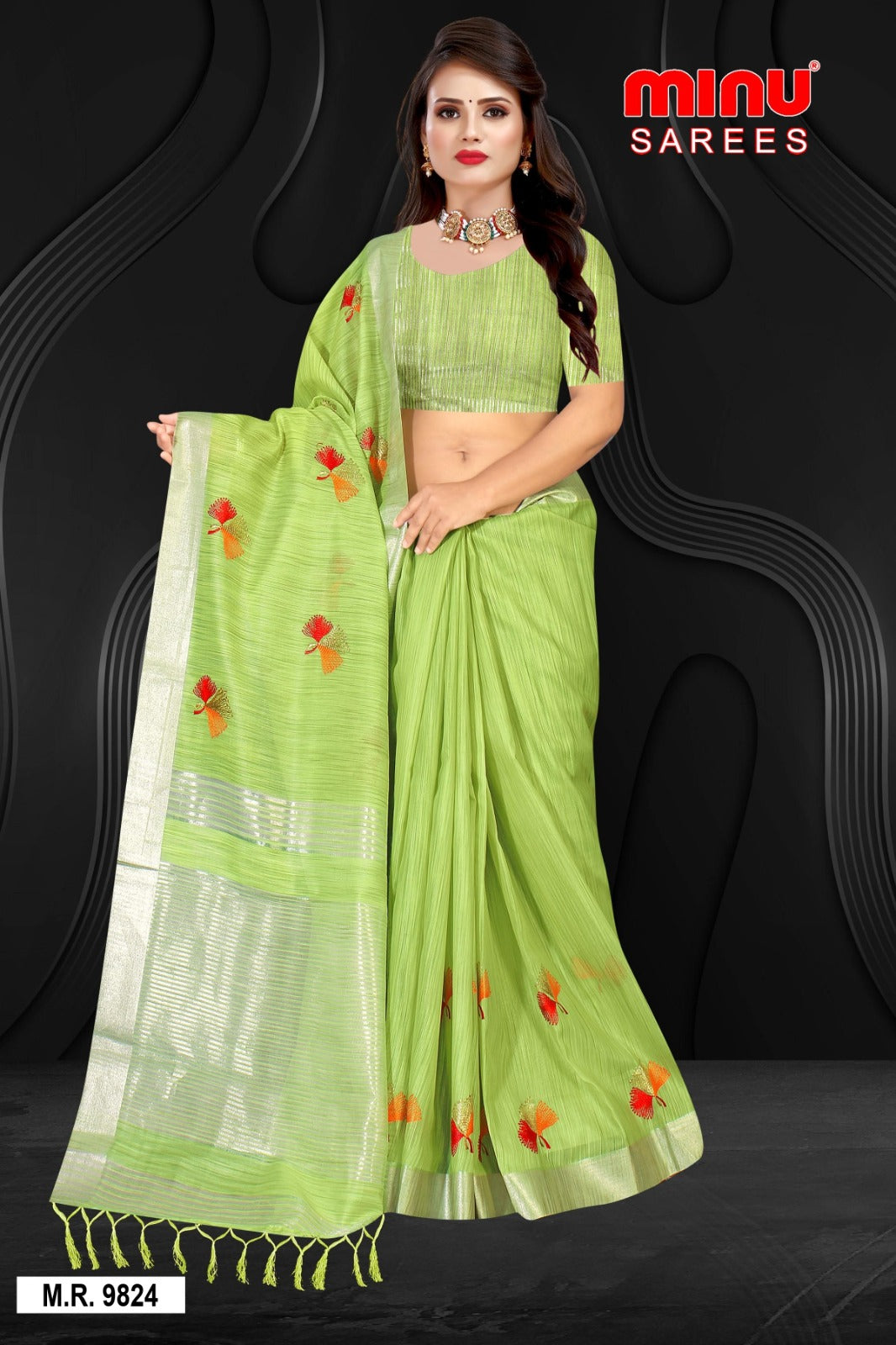 Fancy Saree Maharani - 6 Pcs Set