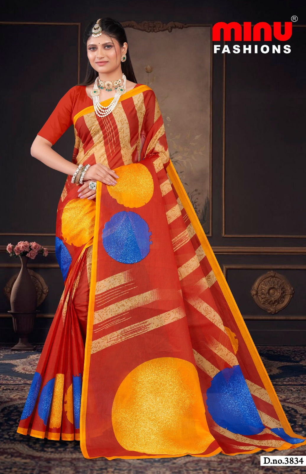 Printed Cotton Saree Priyatama (Vol-11) - 8 Pcs Set