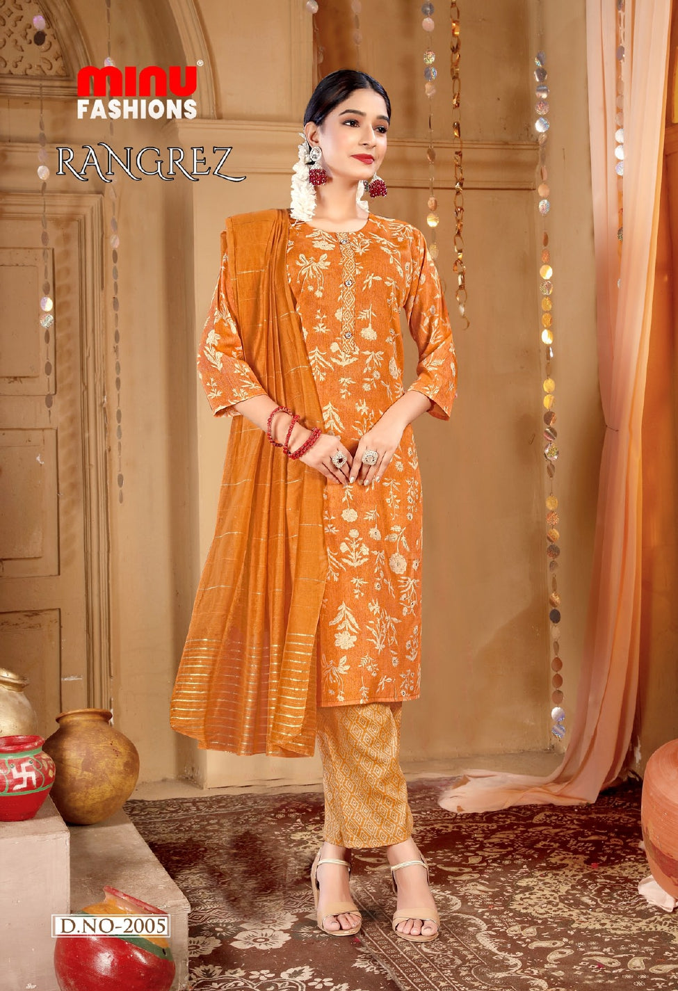 Printed Cotton Stitched Salwar Suit Rangrez (Vol-2) - 10 Pcs Set