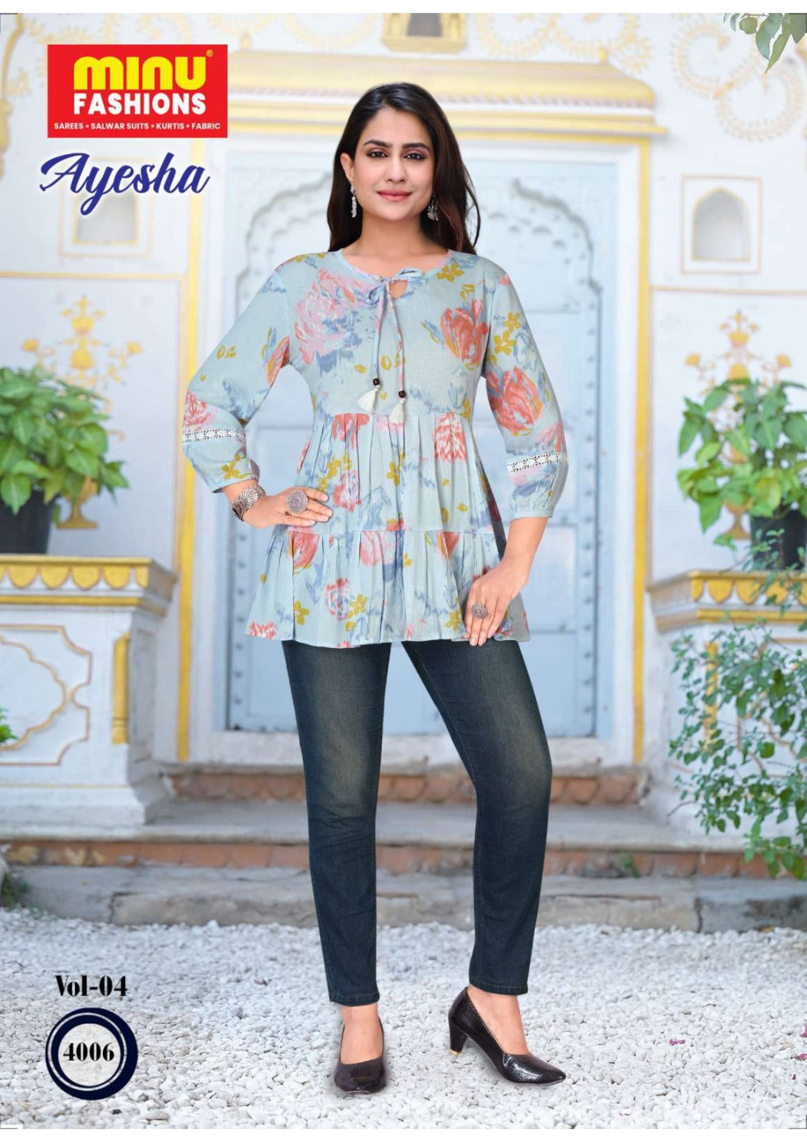 Printed Rayon Kurti Ayesha (Vol-4) - 09 Pcs Set
