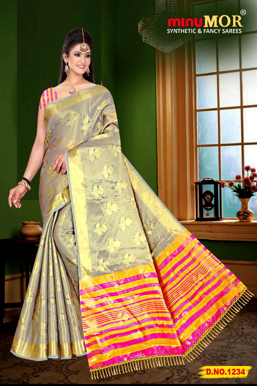 Fancy Saree Sri Devi - 6 Pcs Set